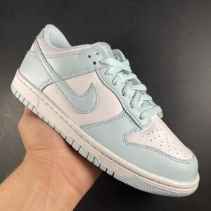 Youth Size 7Y - Nike Dunk Low "Glacier Ice" Casual Shoes - FB9109-105